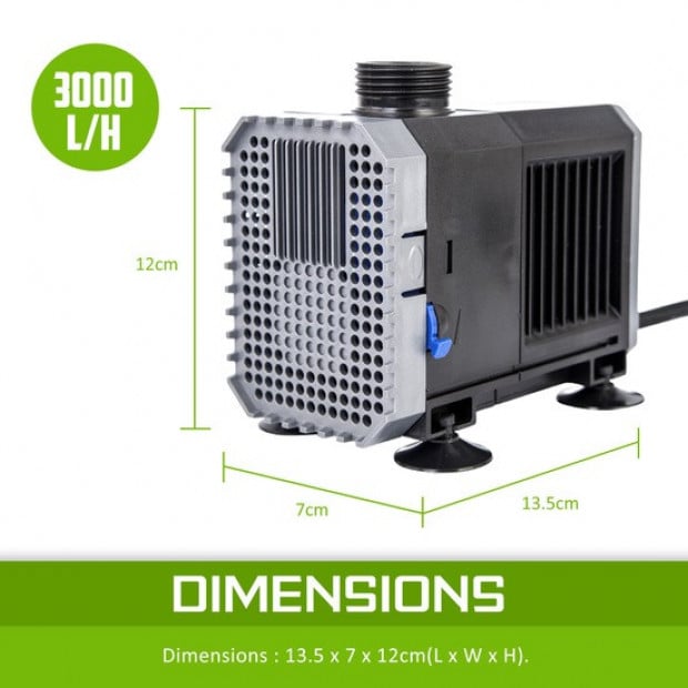 Aquarium Submersible Water Pump 3000L/H Image 9