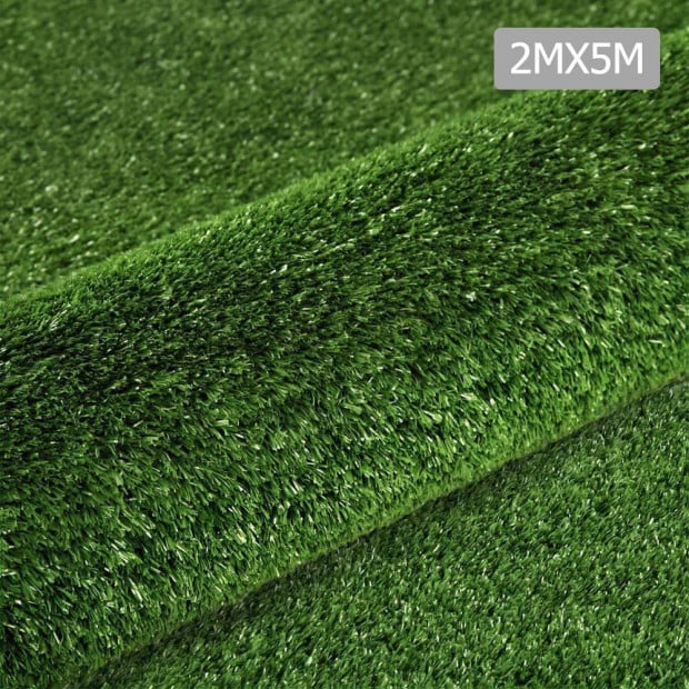 2m x 5m 10SQM Synthetic Artificial Grass Plastic Olive Plant Lawn 10mm