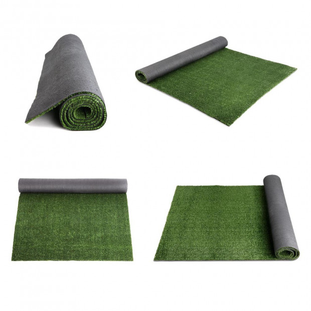 Artificial Grass 10 SQM Polypropylene Lawn Flooring 15mm Olive Image 5