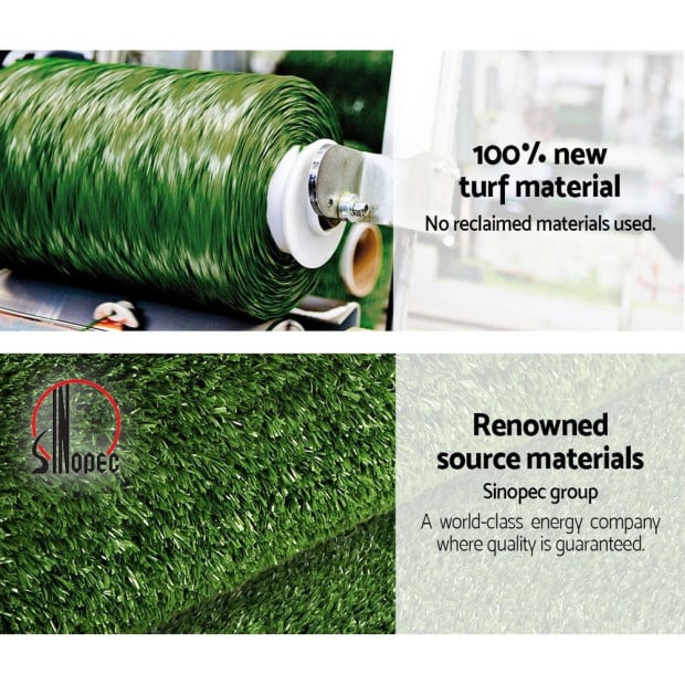 2x10m Artificial Grass Synthetic Fake 20SQM Turf Lawn 17mm Tape Image 5
