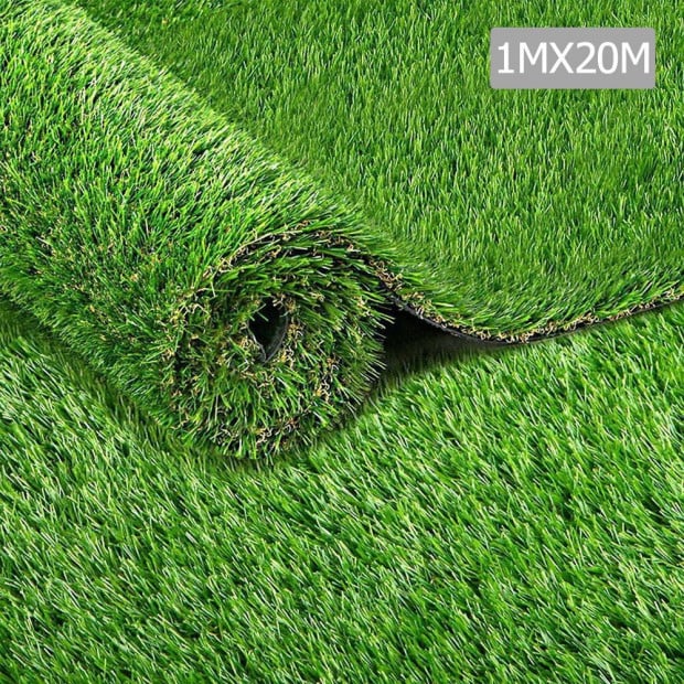 1m x 20m 20SQM Synthetic Turf Artificial Grass Plant Fake Lawn 30mm