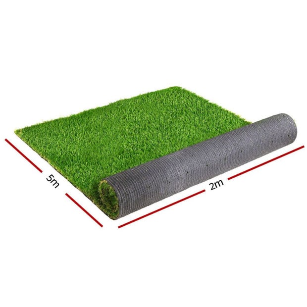 Artificial Grass Synthetic Fake Lawn 2mx5m Turf Plastic Plant 30mm Image 2