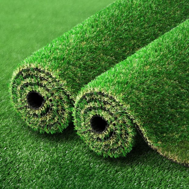 Artificial Grass Synthetic Fake Lawn 2mx5m Turf Plastic Plant 30mm Image 7