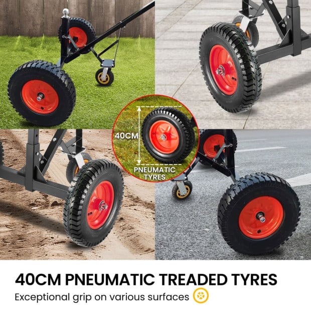 Kartrite 3-Wheel Adjustable Trailer Dolly Heavy Duty Caravan Mover 1000 lbs Tongue Capacity Durable Transport Solution Image 7