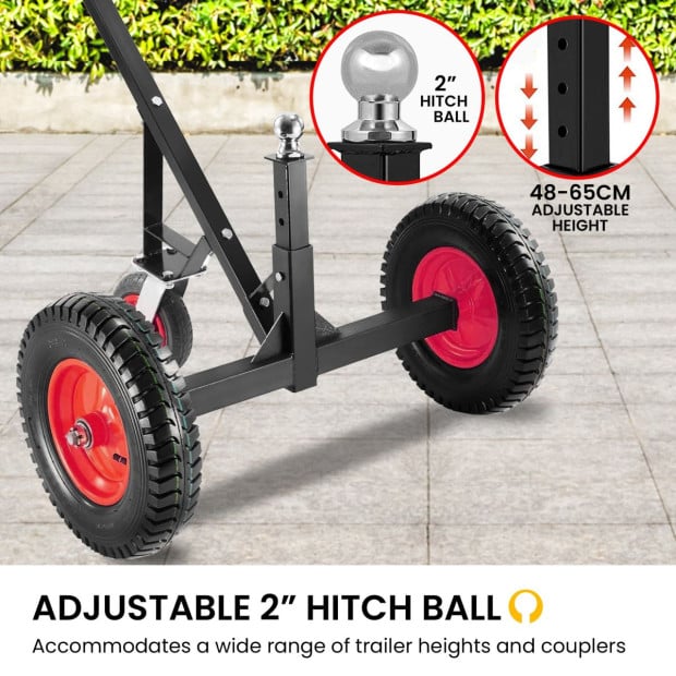 Kartrite 3-Wheel Adjustable Trailer Dolly Heavy-Duty Caravan Mover Image 8