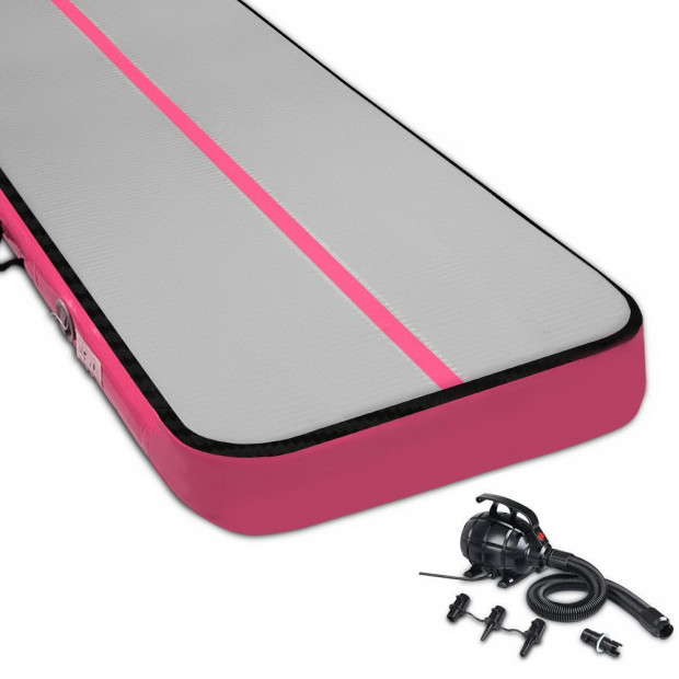 8MX1M Airtrack Inflatable Tumbling Mat with Pump Gymnastics Pink