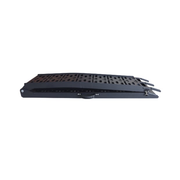 2x Aluminium ATV Loading Ramp Foldable - Black Image 2