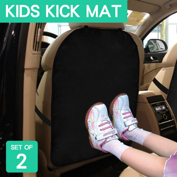 2pcs Portable Car Seat Back Protector Kick Mat