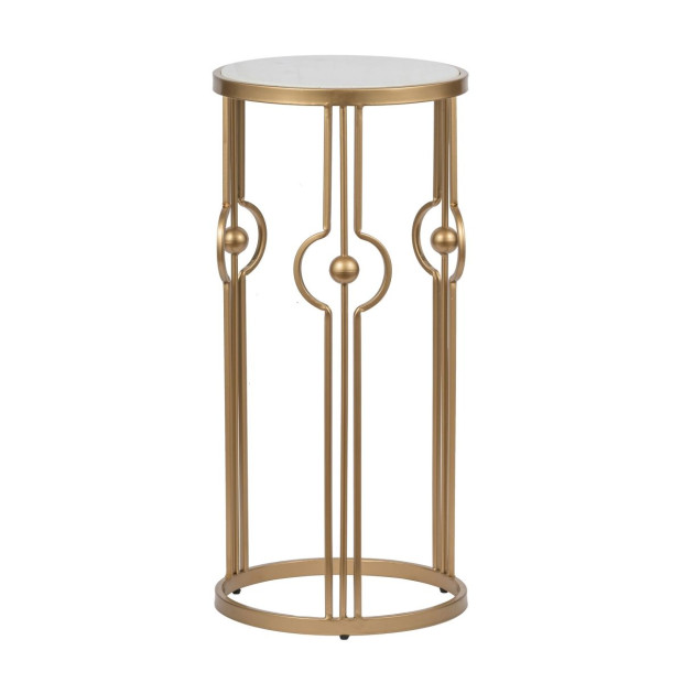 Marble Art Deco Side Table Bedside Desk 65 x 30 x 30 cm