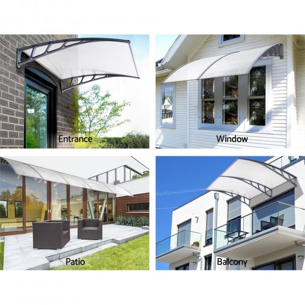 Window Door Awning Canopy Outdoor Patio Sun Shield 1.5mx4m Clear Image 3