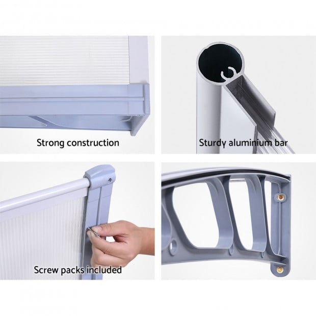 Window Door Awning Canopy Outdoor Patio Sun Shield 1.5mx4m Clear Image 6