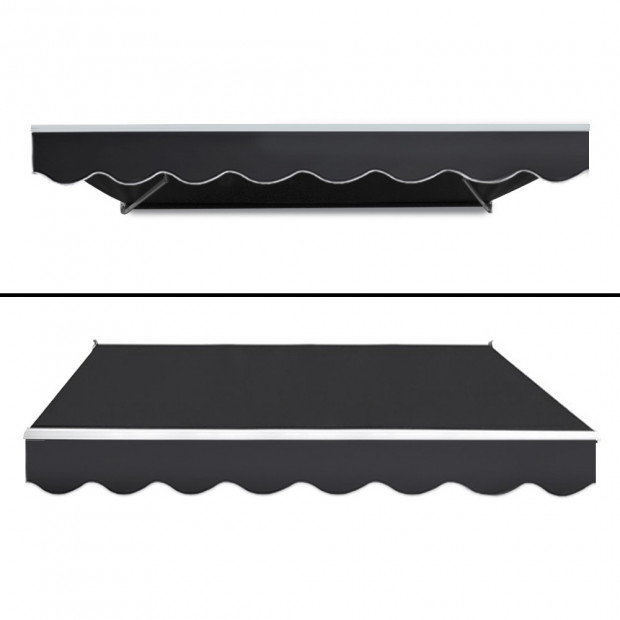 Instahut Motorised 2x1.5m Folding Arm Awning - Grey Image 2