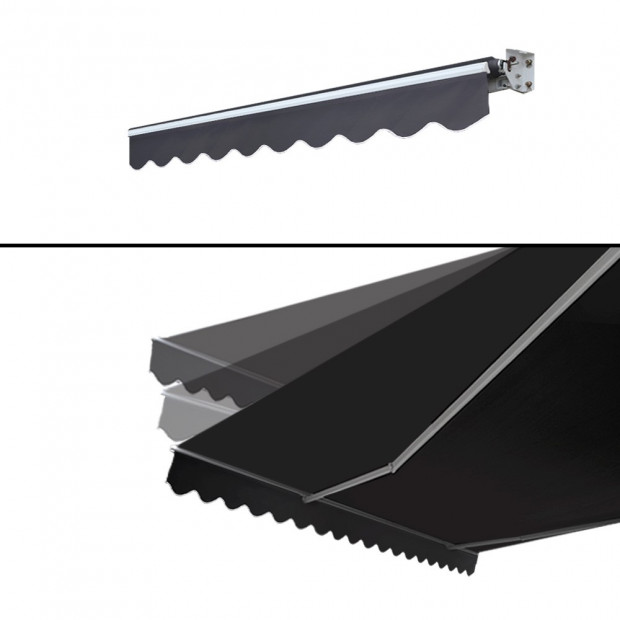 Instahut Motorised 2x1.5m Folding Arm Awning - Grey Image 3