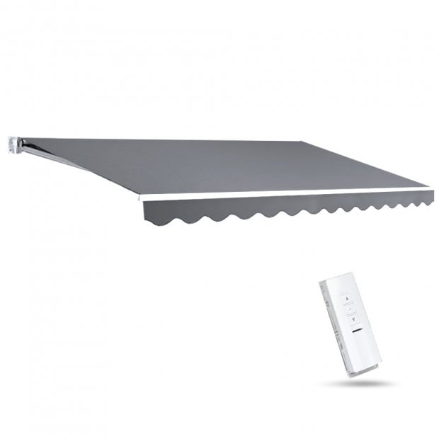 Instahut Motorised 3x2.5m Folding Arm Awning - Pegr