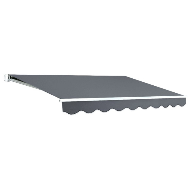 Folding Arm Awning Outdoor Awning Retractable Canopy 3mx2.5m Grey