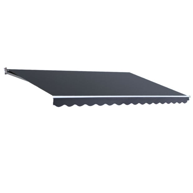 Folding Arm Awning Outdoor Awning Canopy Retractable 5mx3m Grey