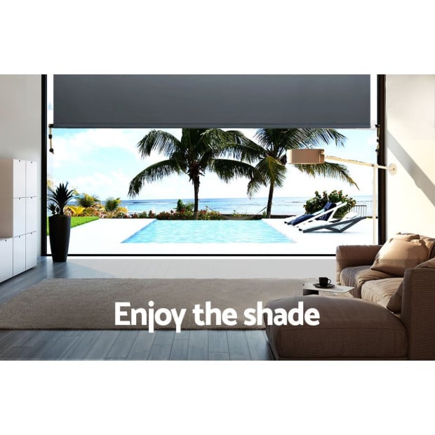 Outdoor Roller Blinds Roll Down Shade Retractable Window 2.1x2.5m Image 5