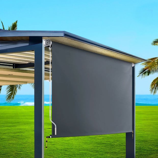 Outdoor Roller Blinds Roll Down Shade Retractable Window 2.1x2.5m Image 8