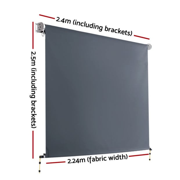 Outdoor Blind Privacy Screen Roll Awning Canopy Window 2.4x2.5m Image 2