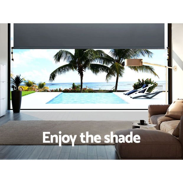 Outdoor Blind Privacy Screen Roll Awning Canopy Window 2.4x2.5m Image 5