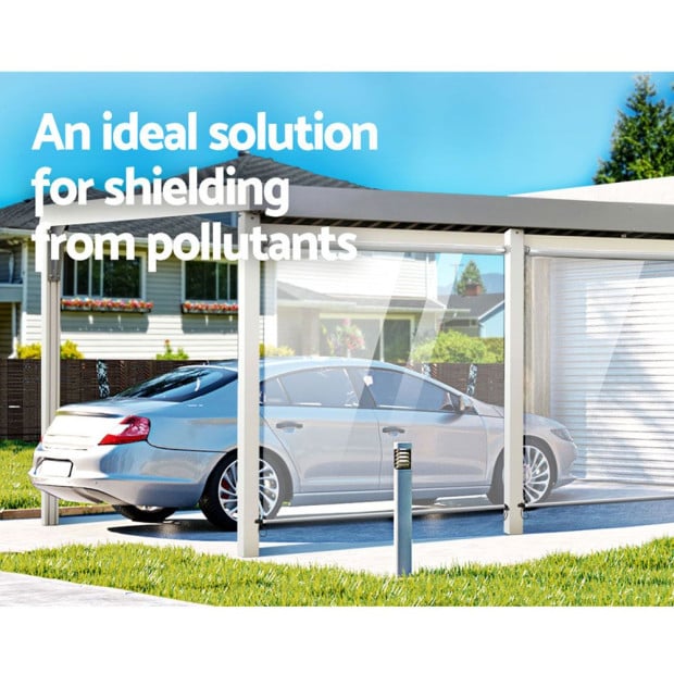 Blind Roll Down Awning Canopy Shade Retractable Window 1.2x2.4m Image 7