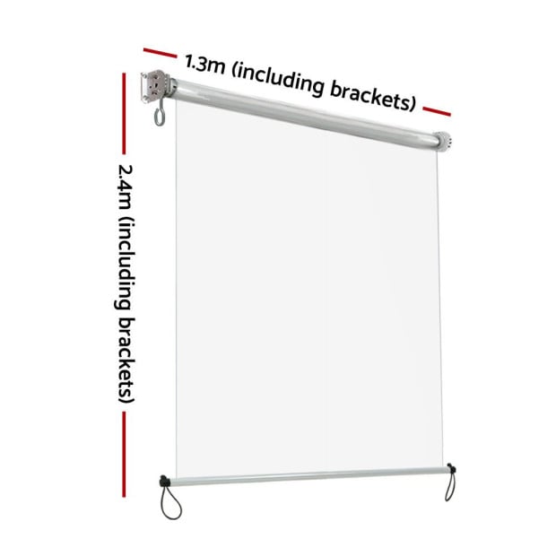 Blind Roll Down Awning Canopy Retractable Outdoor Window 1.3x2.4m Image 2