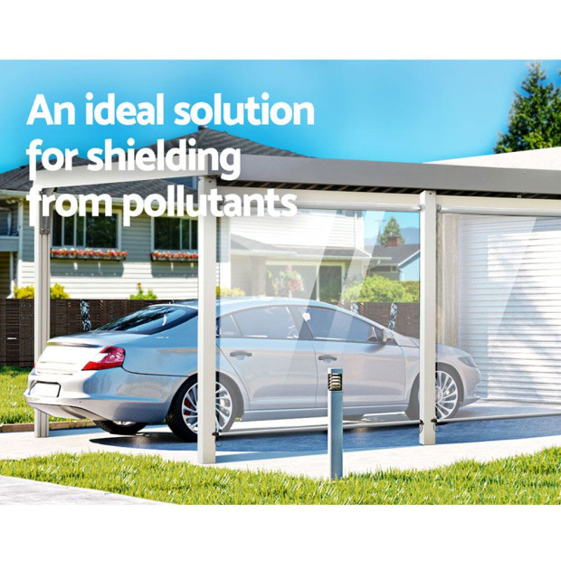 Blind Roll Down Awning Canopy Retractable Outdoor Window 1.3x2.4m Image 7