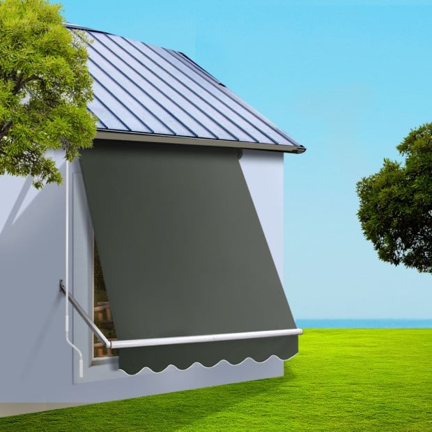 Window Fixed Pivot Arm Awning Blinds Retractable Canopy1.5x2.1m Image 8