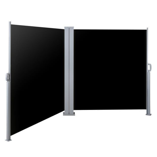 Side Awning Outdoor Blinds Sun Shade Retractable Screen 2x6m Black