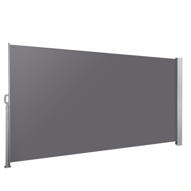 Side Awning Sun Shade Outdoor Blinds Retractable Screen 1.4x3m Grey