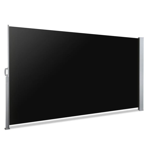 Side Awning Sun Shade Outdoor Retractable Privacy Screen 2x3m Black