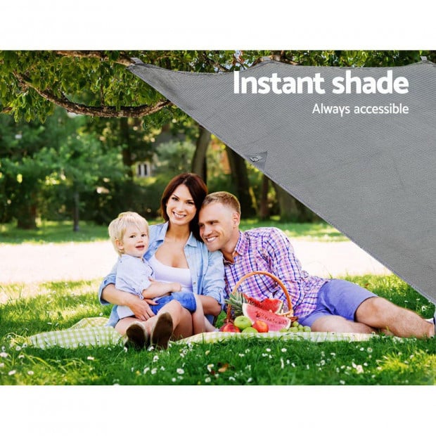3.4M Caravan Privacy Screens 1.95m Roll Out Awning Wall Side Sun Shade Image 5