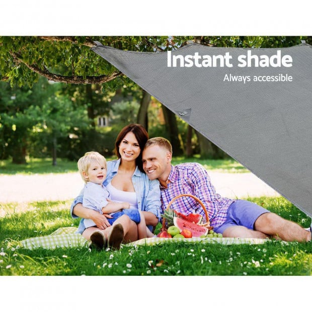 4.6M Caravan Privacy Screens 1.95m Roll Out Awning Wall Side Sun Shade Image 5