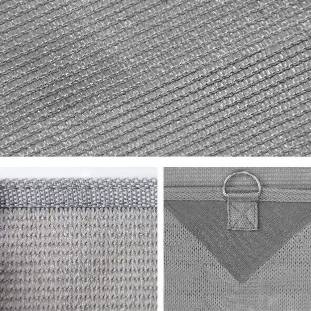 Grey Caravan Privacy Screen 1.95x2.2M Wall Sun Shade Roll Out Awning Image 3