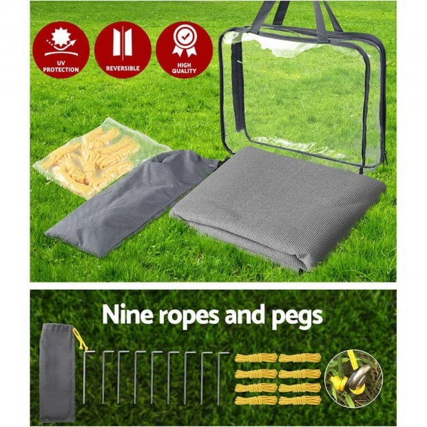 Pop Top Caravan Privacy Screen 2.1 x 1.8M Shade Wall Roll Out Awning Image 5