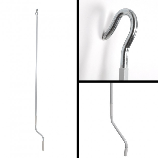 1.5m x 2.1m Retractable Fixed Pivot Arm Awning - Grey Image 8