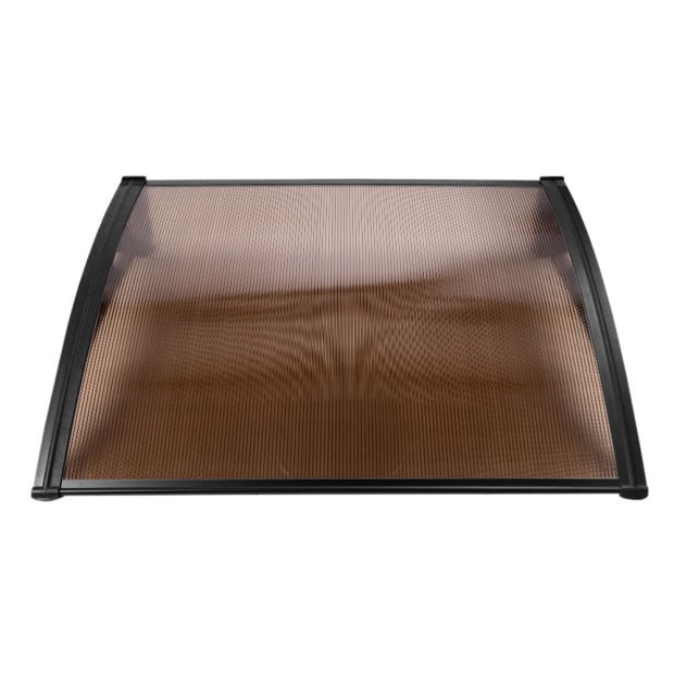 Window Door Awning Outdoor Canopy Patio Awning 1m x 1.2m DIY Brown Image 3
