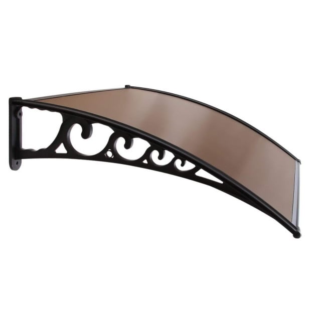 Window Door Awning Outdoor Canopy Patio Awning 1m x 1.2m DIY Brown Image 4
