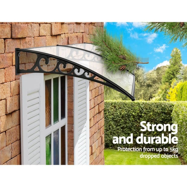 1m x 2.4m Window Door Awning Canopy Rain Cover Sun Shield Image 5