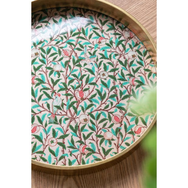 Set of 2 Round Decorative Glass Serving Serve Trays 40cm Image 10