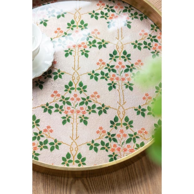 Set of 2 Round Decorative Glass Serving Serve Trays 40cm Image 11