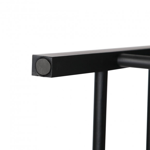 Set of 2 Beech Wood Backless Bar Stool - Black Image 7