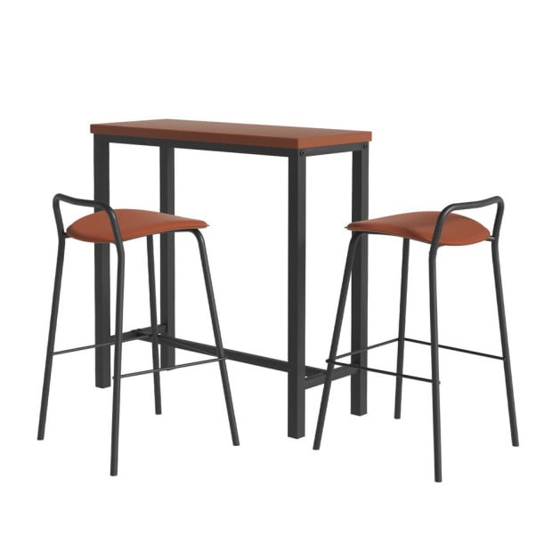 Bar Table And Stools Set Dining Desk Kitchen Chairs Cafe Pub Image 2
