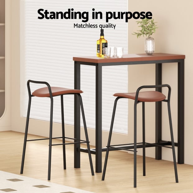Bar Table And Stools Set Dining Desk Kitchen Chairs Cafe Pub Image 5