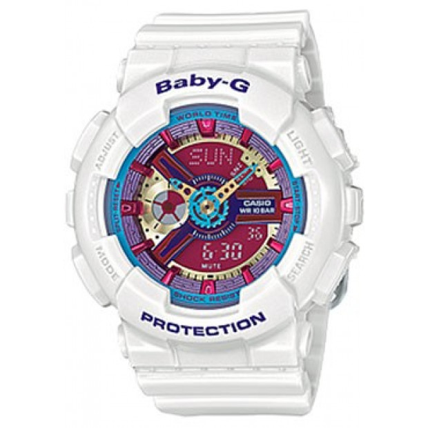 Casio Baby-G Analogue/Digital Female White Watch BA-112-7ADR