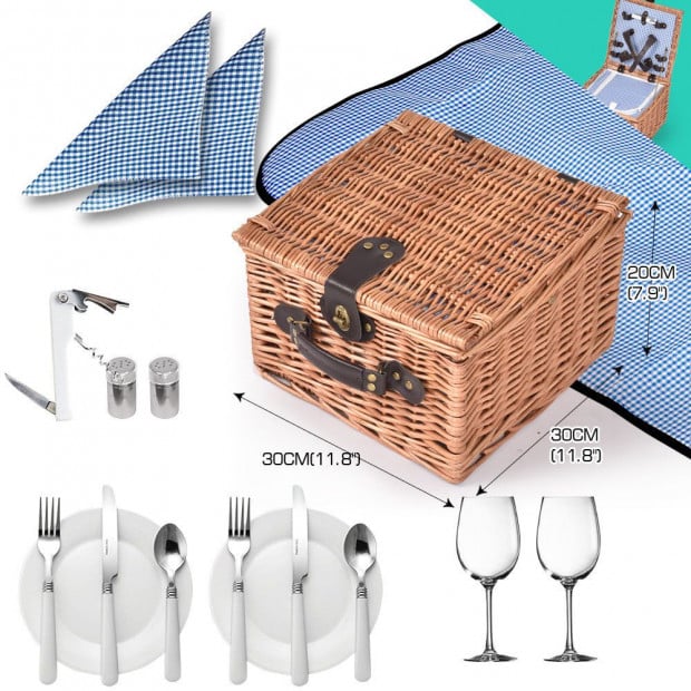 Deluxe 2 Person Picnic Basket Set With Accessories Image 5