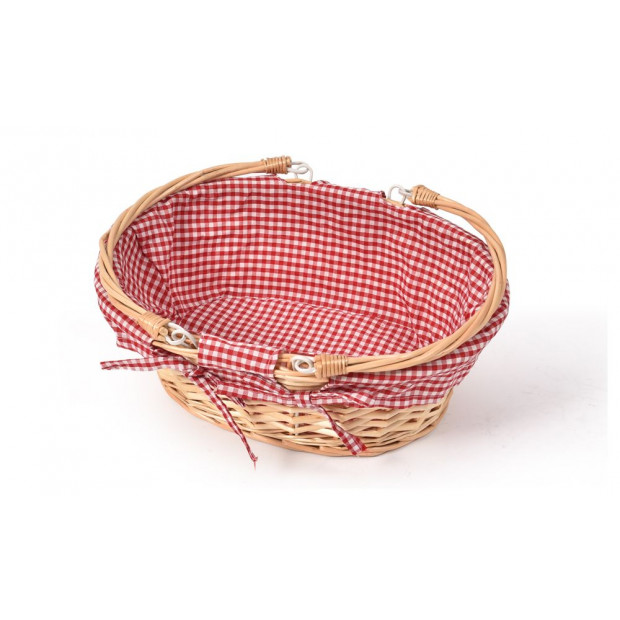 Picnic Basket Wicker Baskets Outdoor Deluxe Gift Storage Carry Image 2