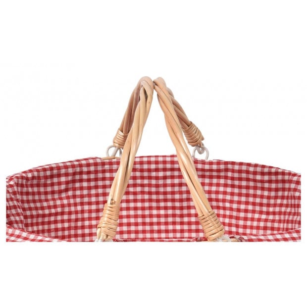 Picnic Basket Wicker Baskets Outdoor Deluxe Gift Storage Carry Image 4