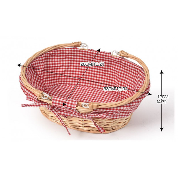 Picnic Basket Wicker Baskets Outdoor Deluxe Gift Storage Carry Image 5