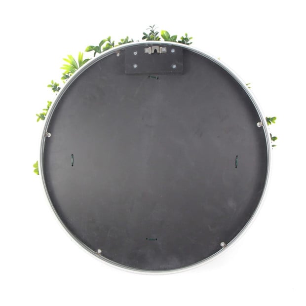 Flowering Artificial Green Wall Disc UV Resistant 50cm White Frame Image 6